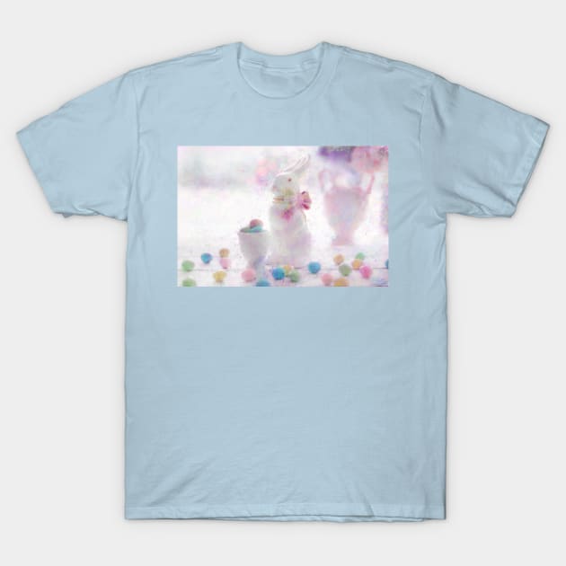 Pastel Easter Bunny Still Life Impressionist Painting T-Shirt by BonBonBunny